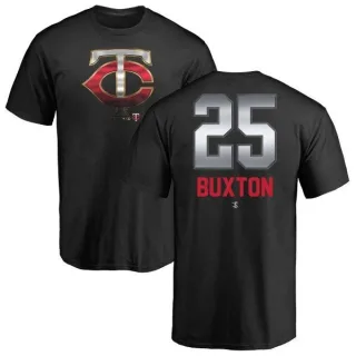 Men's Minnesota Twins Byron Buxton Black Midnight Mascot T-Shirt
