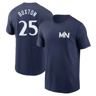 Men's Minnesota Twins Byron Buxton Navy 2024 City Connect Fuse T-Shirt