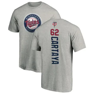 Men's Minnesota Twins Diego Cartaya Ash Backer T-Shirt