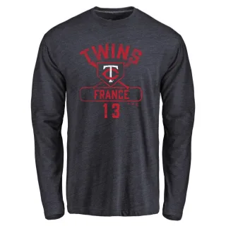 Men's Minnesota Twins Ty France Navy Base Runner Long Sleeve T-Shirt