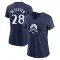 Women's Minnesota Twins Bert Blyleven Navy 2024 City Connect V-Neck T-Shirt