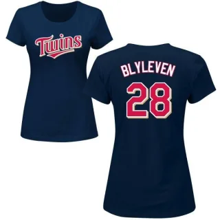 Women's Minnesota Twins Bert Blyleven Navy Roster T-Shirt