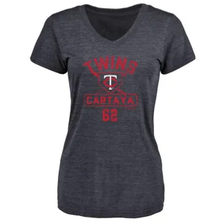 Women's Minnesota Twins Diego Cartaya Navy Base Runner T-Shirt