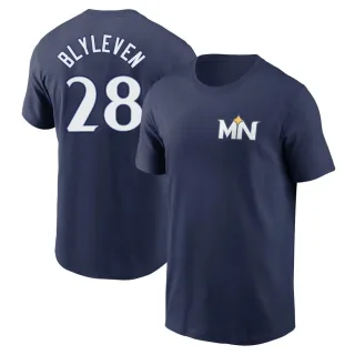 Youth Minnesota Twins Bert Blyleven Navy 2024 City Connect Fuse T-Shirt