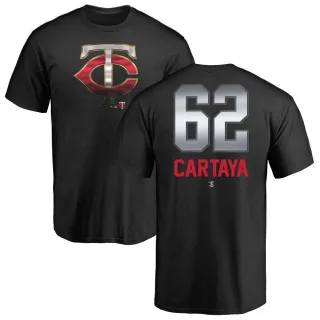 Youth Minnesota Twins Diego Cartaya Black Midnight Mascot T-Shirt