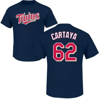 Youth Minnesota Twins Diego Cartaya Navy Roster T-Shirt